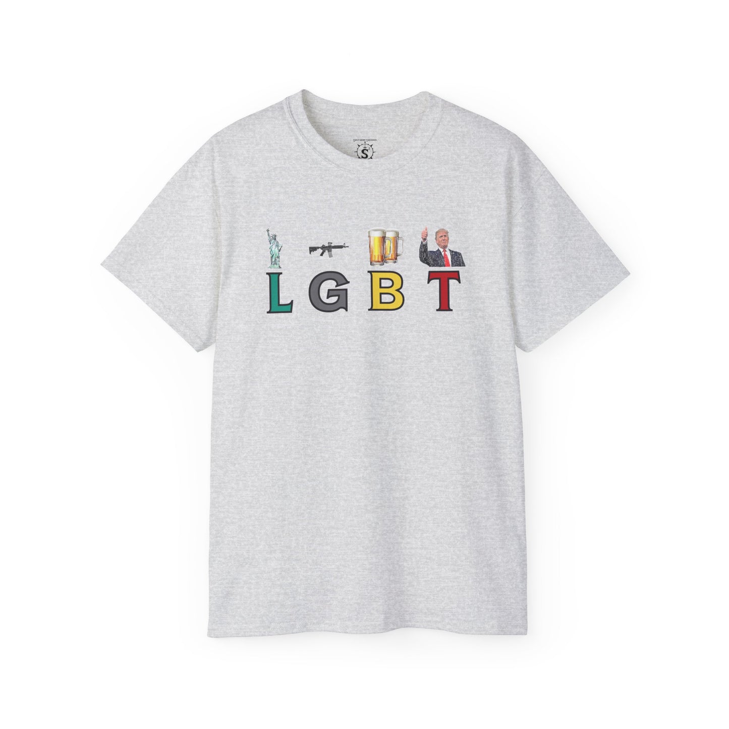 T-Shirt - LGBT: Liberty, Guns, Beer, Trump Unisex Cotton Shirt