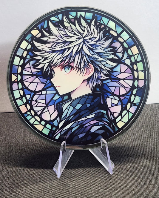 Glass Beverage Coaster (Hunter X Hunter, Anime, Killua)