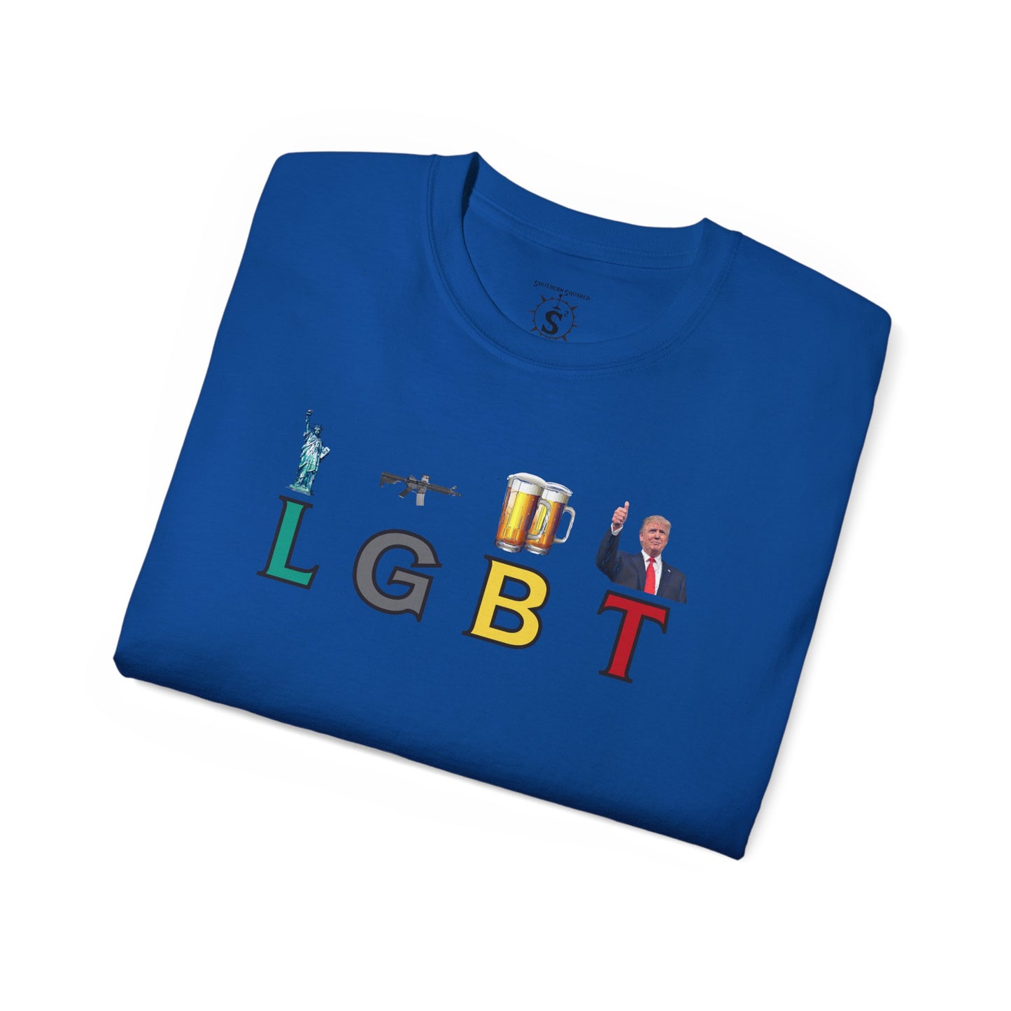 T-Shirt - LGBT: Liberty, Guns, Beer, Trump Unisex Cotton Shirt