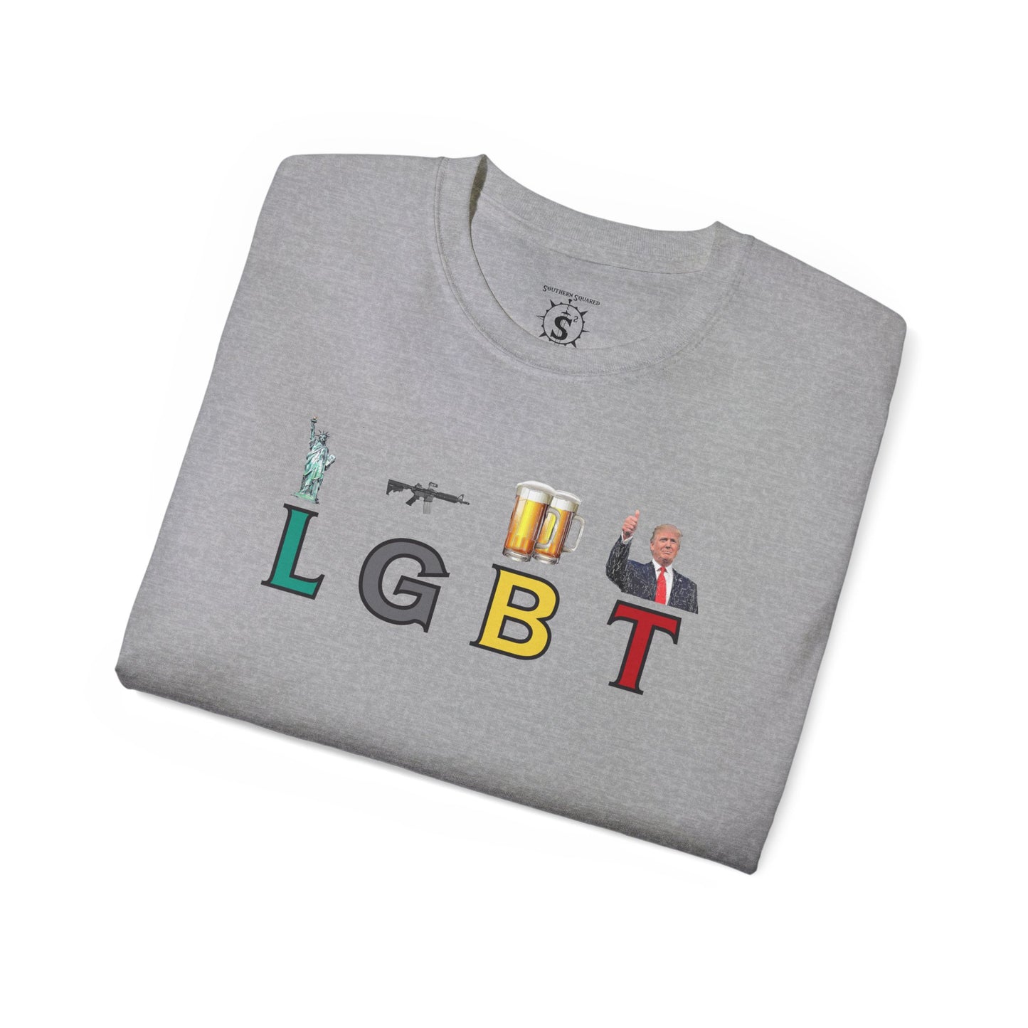 T-Shirt - LGBT: Liberty, Guns, Beer, Trump Unisex Cotton Shirt