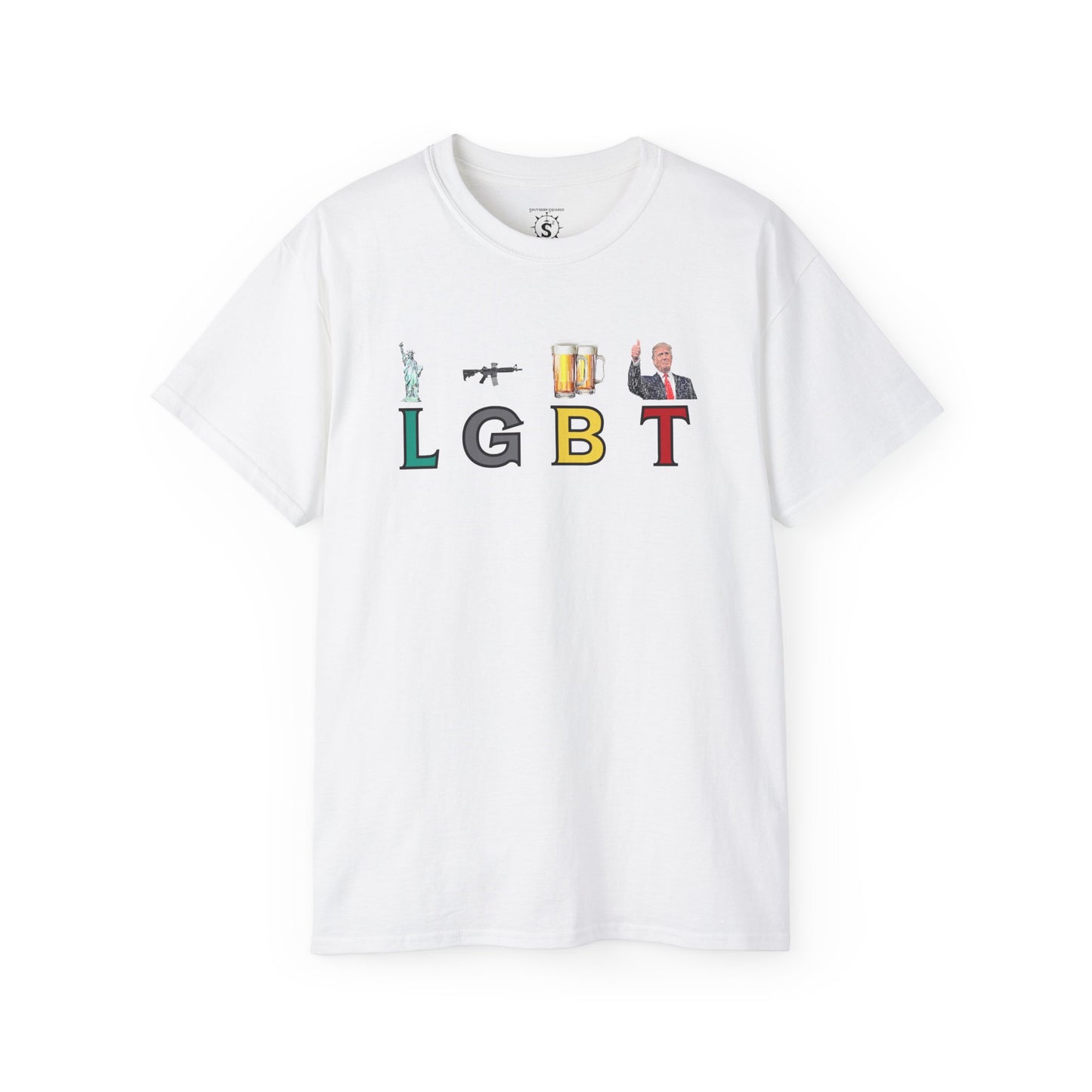 T-Shirt - LGBT: Liberty, Guns, Beer, Trump Unisex Cotton Shirt