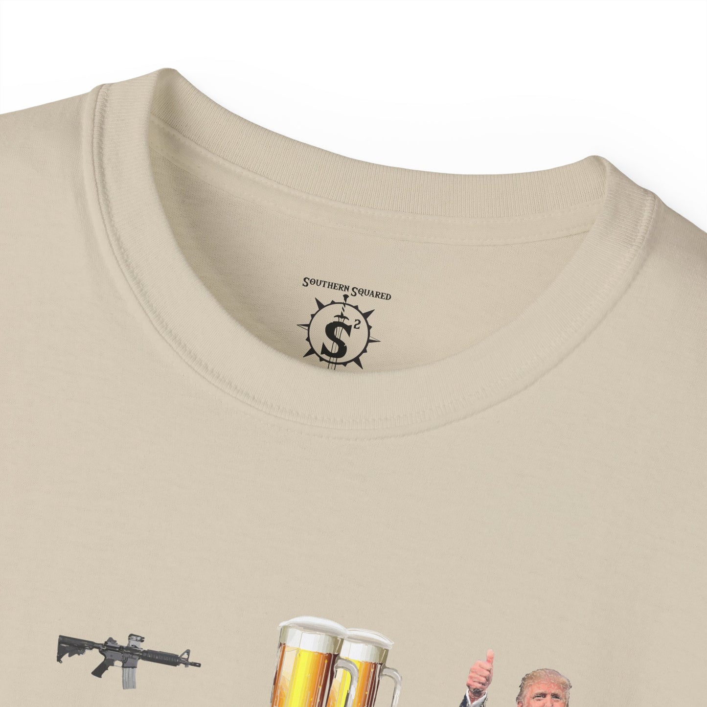 T-Shirt - LGBT: Liberty, Guns, Beer, Trump Unisex Cotton Shirt