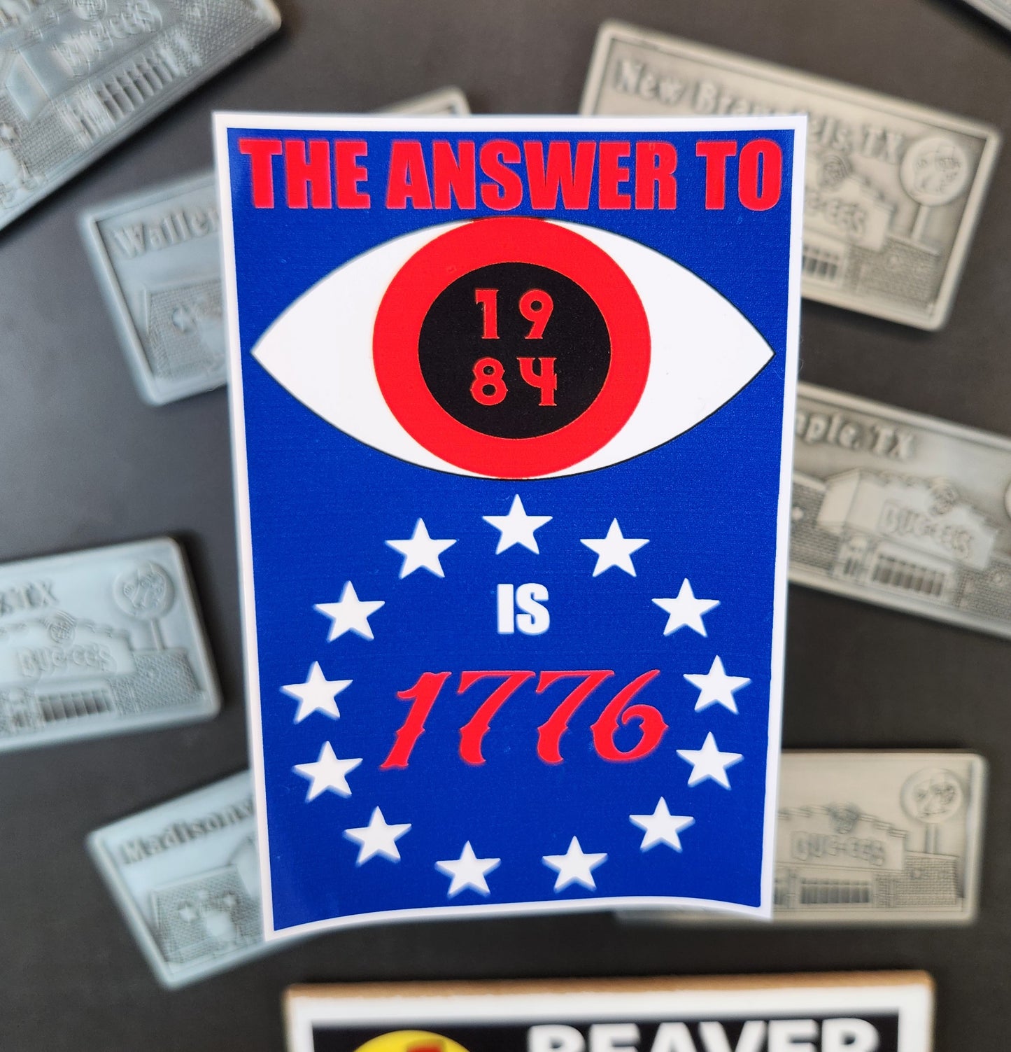 Stickers: Patriotic (The Answer to 1984 is 1776)