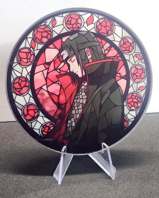 Glass Beverage Coaster (Naruto, Anime, Itachi)