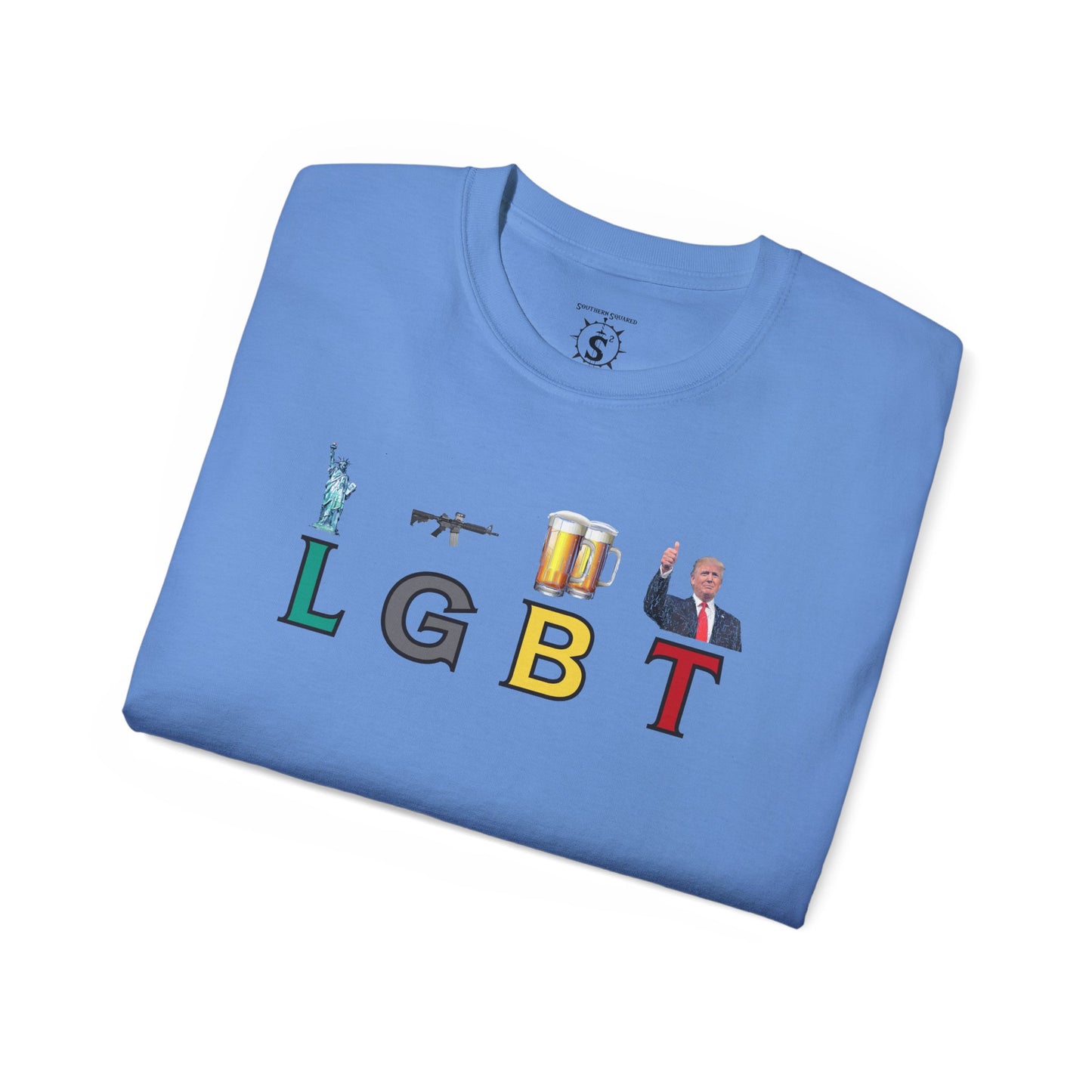 T-Shirt - LGBT: Liberty, Guns, Beer, Trump Unisex Cotton Shirt