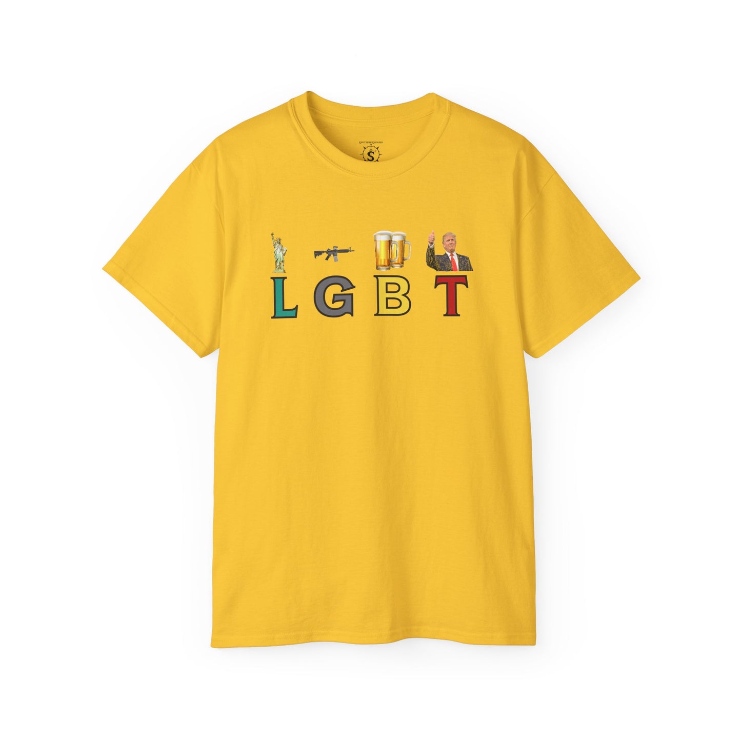 T-Shirt - LGBT: Liberty, Guns, Beer, Trump Unisex Cotton Shirt