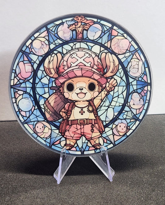 Glass Beverage Coaster (One Piece, Anime, Chopper)