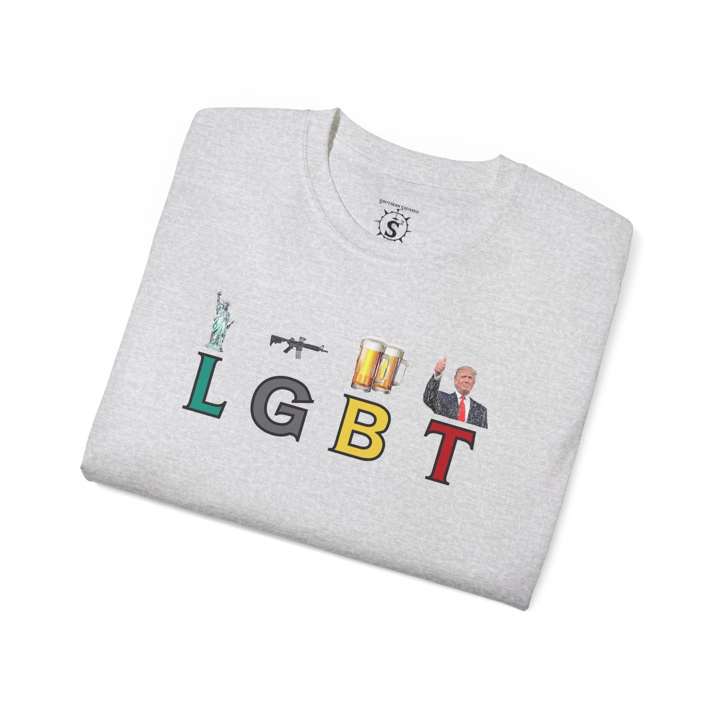 T-Shirt - LGBT: Liberty, Guns, Beer, Trump Unisex Cotton Shirt