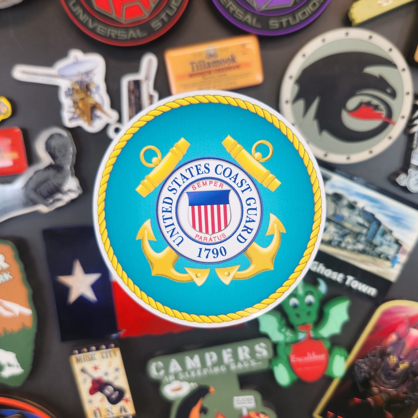 Sticker: Patriotic (United States Coast Guard Logo Sticker, Military Sticker)