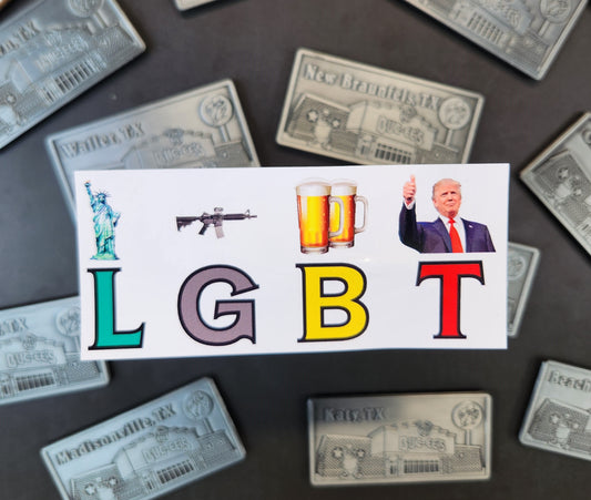 Stickers: Patriotic (Liberty Guns Beer Trump, LGBT)