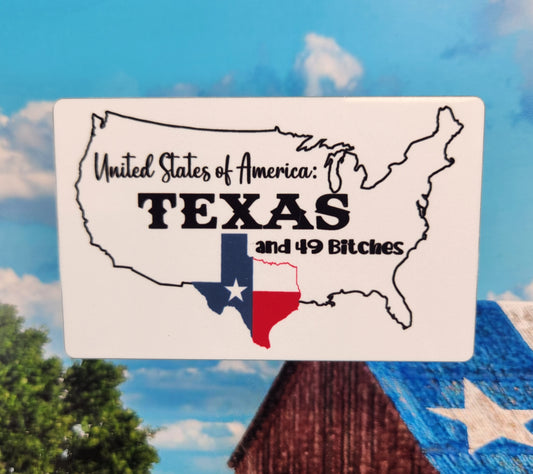 Magnets: Patriotic (United States of America, Texas and 49 Bitches)