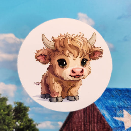 Magnet: Farm and Homestead (Baby Highland Cow)