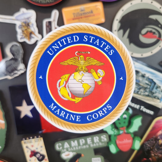 Sticker: Patriotic (United States Marine Corps Logo Sticker, Military Sticker)