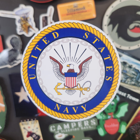 Sticker: Patriotic (United States Navy Logo Sticker, Military Sticker)