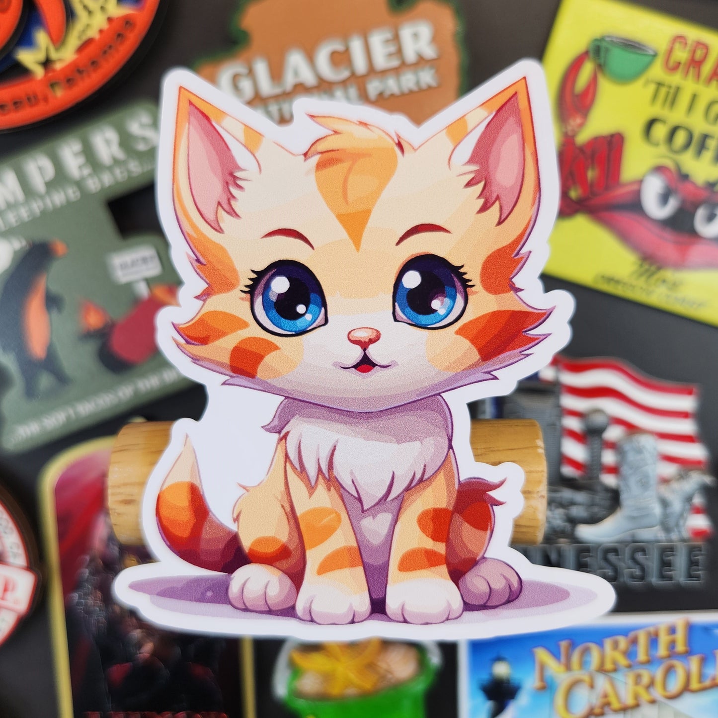 Sticker: Adorable (Orange Kitten)