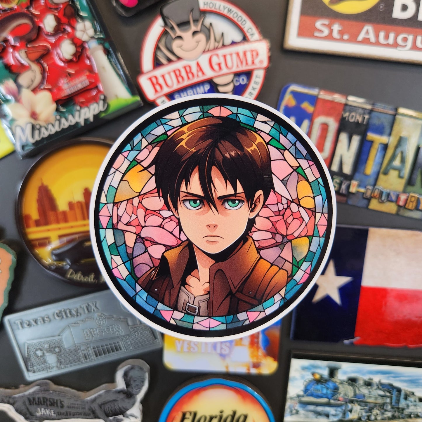 Sticker: Anime Mosaic (Attack on Titan, Eren Jaeger)