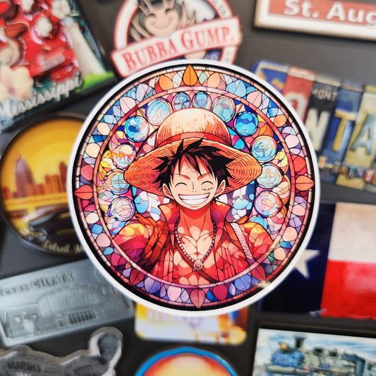 Sticker: Mosaic Anime (One Piece, Luffy)