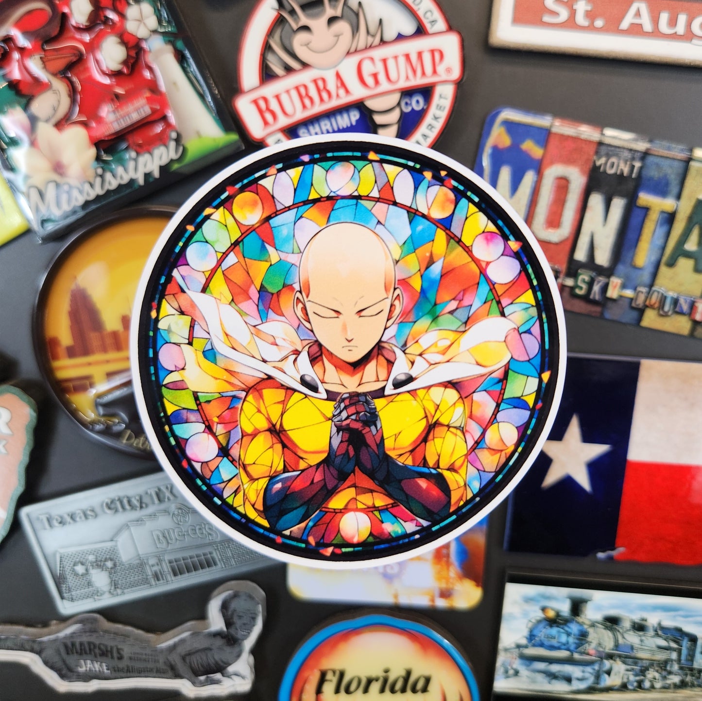 Sticker: Mosaic Anime (One Punch Man, Saitama