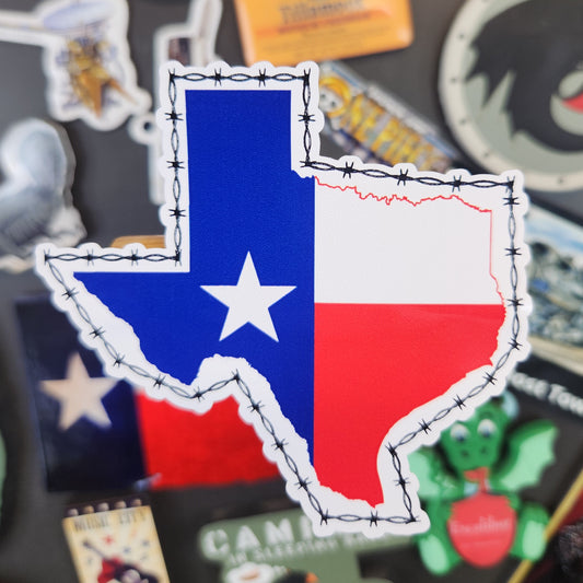 Sticker: Patriotic (Texas Keep Out Barb Wire Sticker)